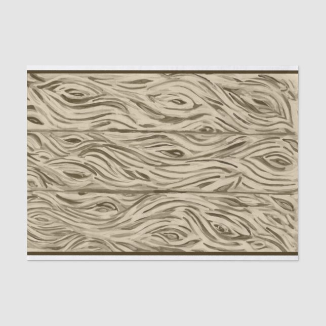 wood board French Oak inspired planks tissue paper (Front)