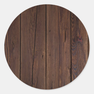 Wood Boards Wood Wall Texture Classic Round Sticker