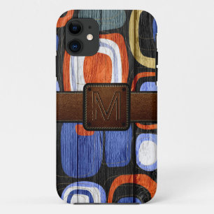 Wood Brown Leather Look iPhone 11 Case