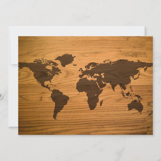 Wood Burned World Map (Front)