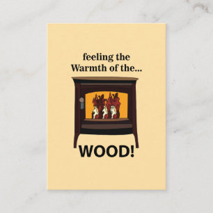 Wood Burner Stove Firewood Warm Business Card