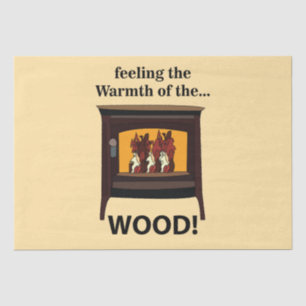 Wood Burner Stove Firewood Warm Tissue Paper