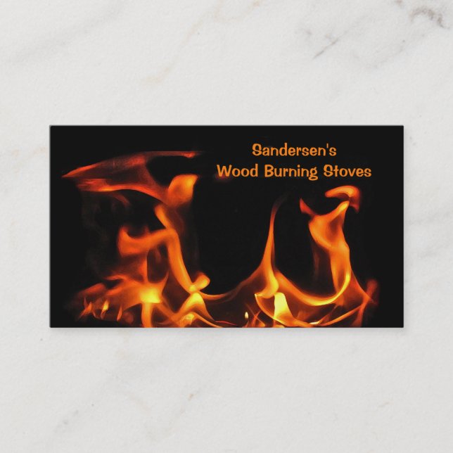 Wood Burning Stoves Business Card (Front)