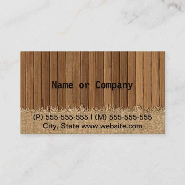 WOOD BUSINESS CARD (Front)