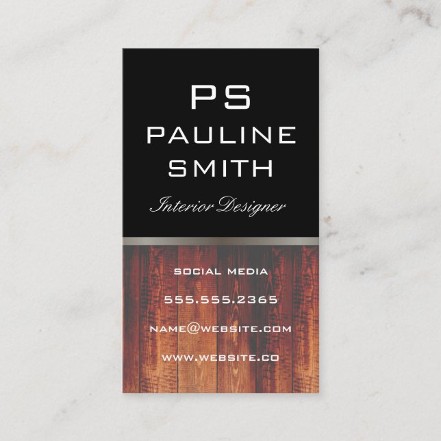 Wood Business Card (Front)