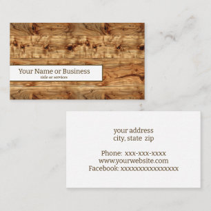 Wood  business card