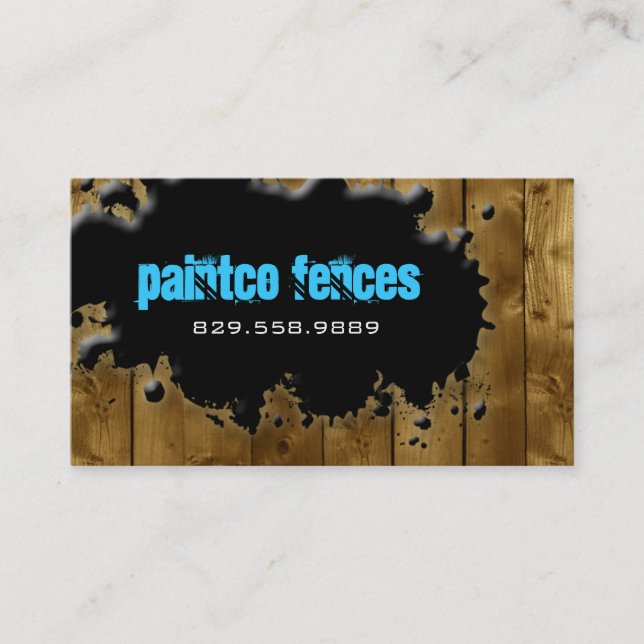 Wood Business Card Painting Fence (Front)