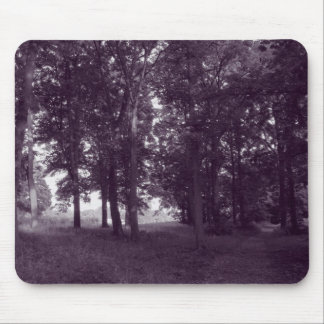 Wood, Bute Park Cardiff - Purple toned BW Mouse Pad