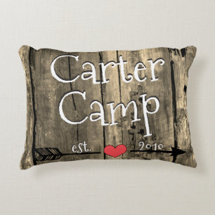 Wood Camp Sign Pillow