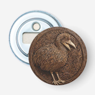 Wood Carved New Zealand Dodo Bird, Bottle Opener