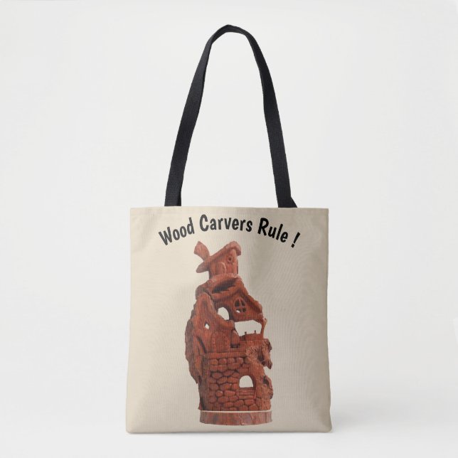 Wood Carver Tote All-Around-Printed Design Bag (Front)