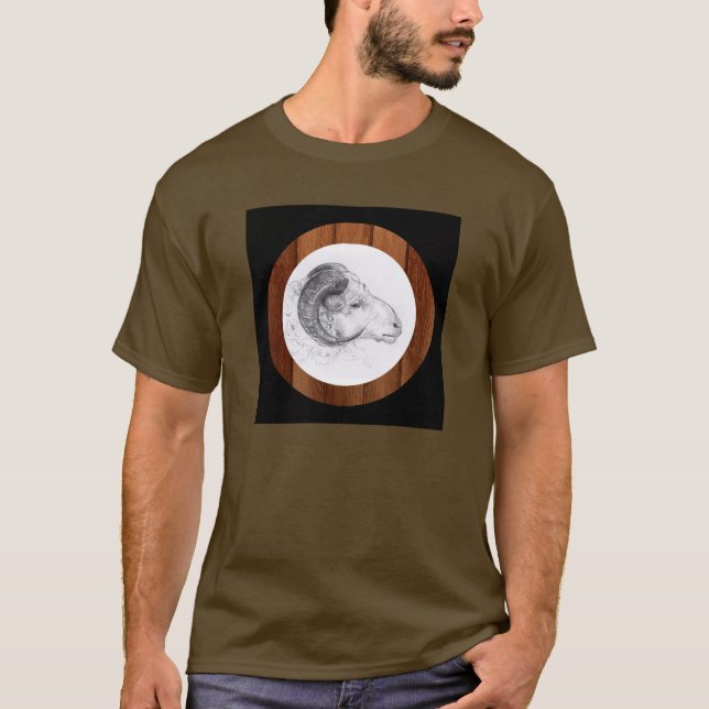 Wood Chinese Ram Year Zodiac Men Tee 1 (Front)