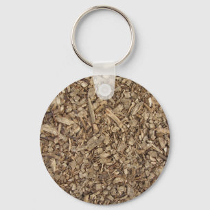 Wood chips keychain