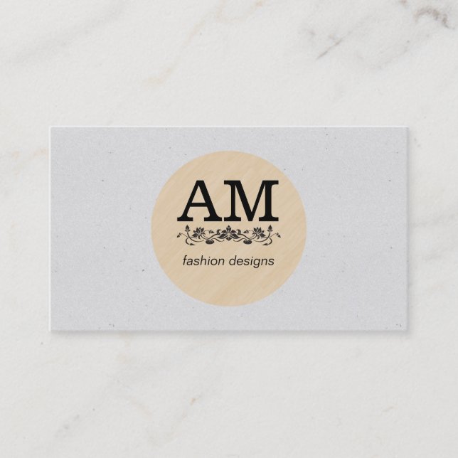 Wood (circle) // Speckled Texture (print) Business Card (Front)