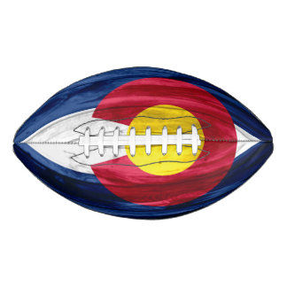Wood Colorado flag full top print football