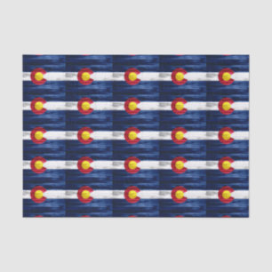 Wood Colorado flag tissue paper