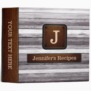 Wood Coloured Elegant Leather Look #10 Binder