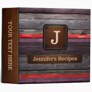 Wood Coloured Elegant Leather Look #24 Binder