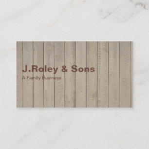 Wood Construction Business Cards