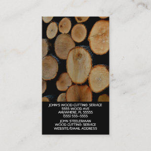 Wood Cutting Service Business Card