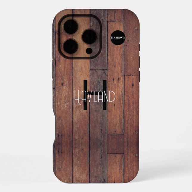 Wood Design Cell Phone Case HAMbWG (Back)