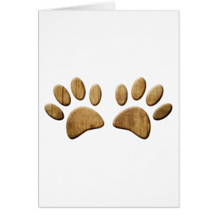 Wood Dog Paw Print