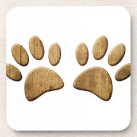 Wood Dog Paw Print