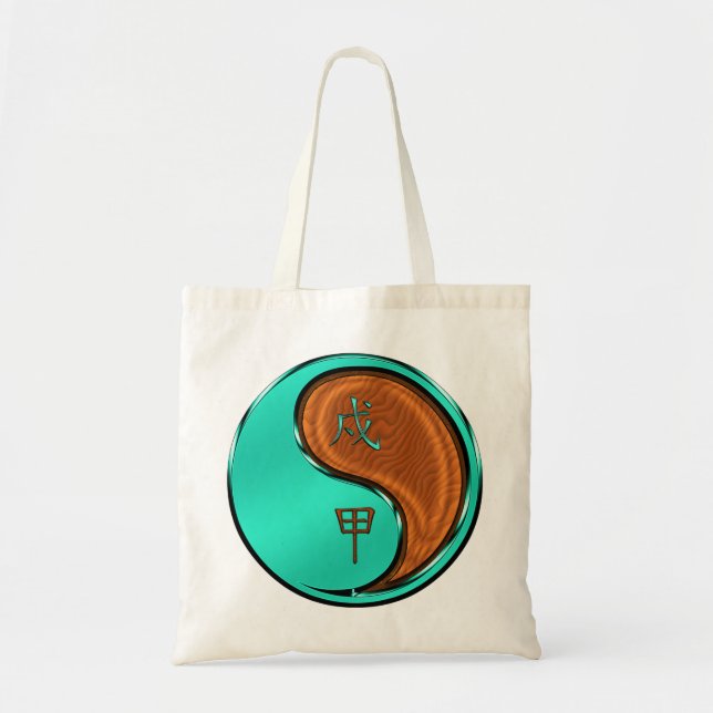 Wood Dog Tote Bag (Front)