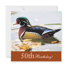 Wood Duck 50th Birthday Party Invitation