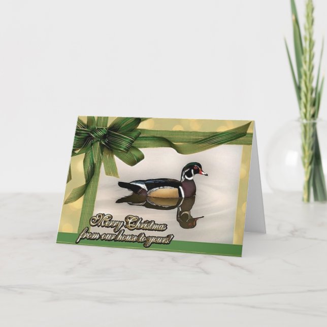 Wood Duck Christmas Card (Front)