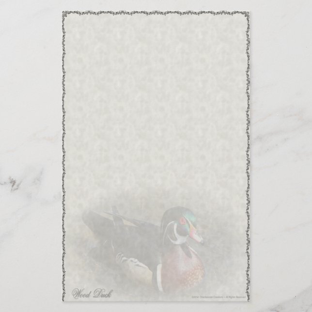 Wood Duck Custom Stationery (Front)