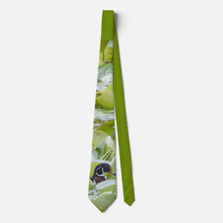 Wood Duck On Pond Tie