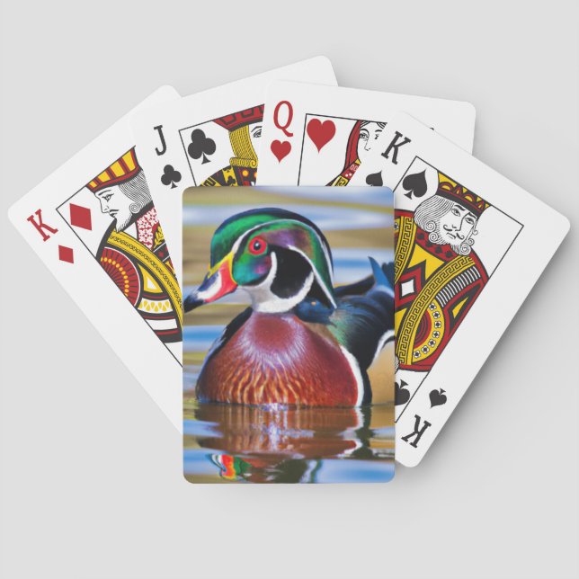Wood Duck Playing Cards, Duck Hunting Playing Card (Back)