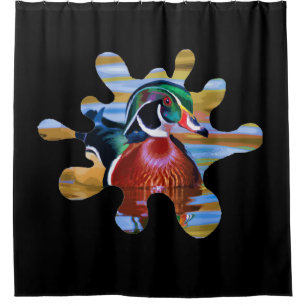Wood Duck Shower Curtain, Duck Hunting