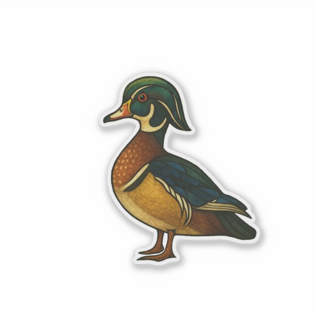 Wood Duck Sticker (Devant)