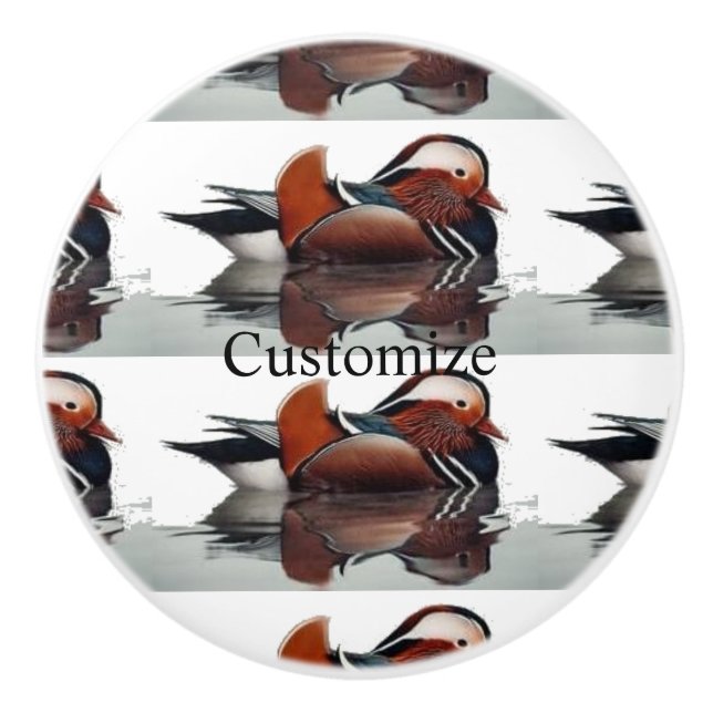 Wood Duck Thunder_Cove  Ceramic Knob (Front)