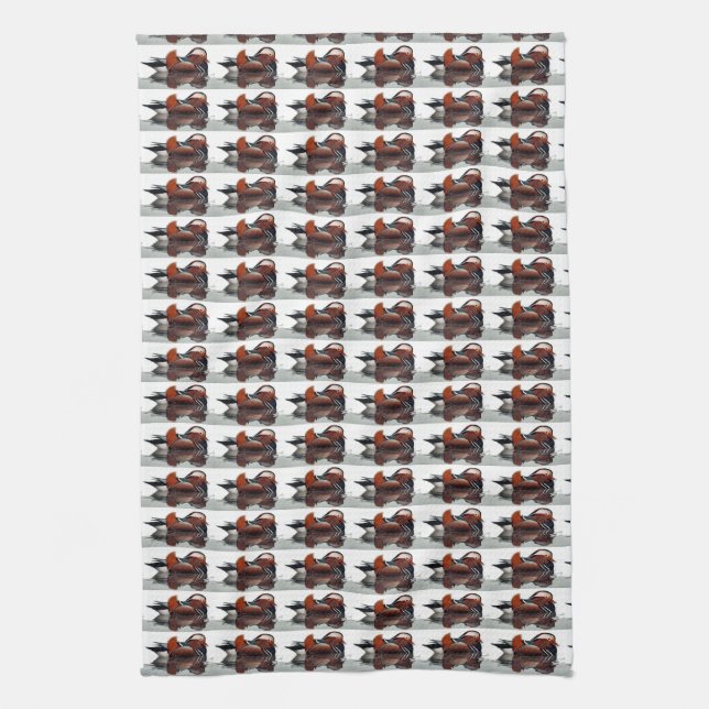 Wood Duck Thunder_Cove  Kitchen Towel (Vertical)