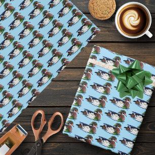 Wood Duck Water Lily Wrapping Paper