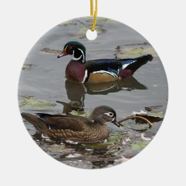 Wood Ducks Ornament (Front)