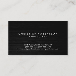 Wood Effect Grey Modern Consultant Business Card