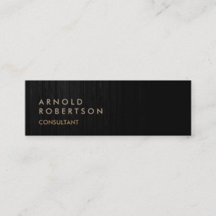 Wood Effect Slim Beige Grey Trendy Business Card