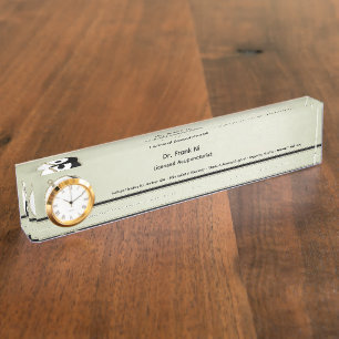 Wood Element  Acupuncture business card name  Nameplate