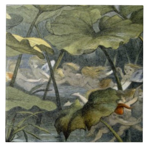 Wood Elves at Play, illustration from 'In Fairylan Tile