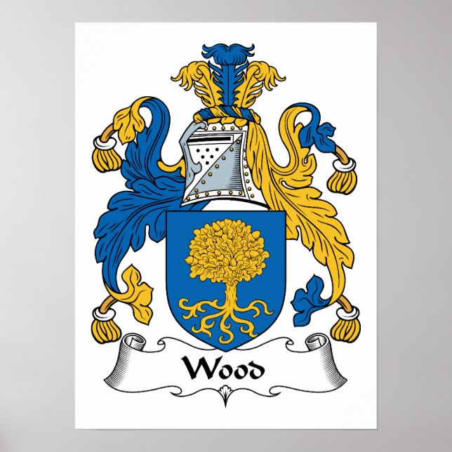Wood Family Crest Poster (Front)