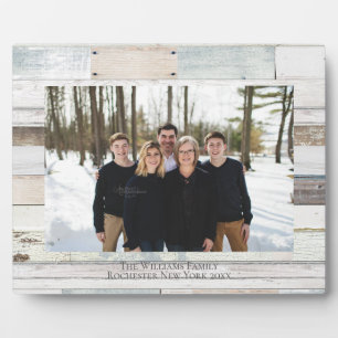 Wood Farmhouse Personalized Name Photo 8x10 Plaque
