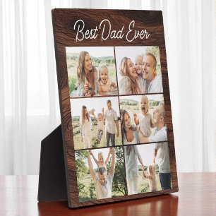 Wood Father's Day 6 Photo Collage Best Dad Ever  Plaque