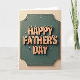 Wood Fathers Day Card