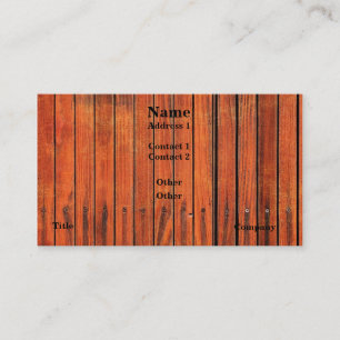 Wood Fence Image Business Card