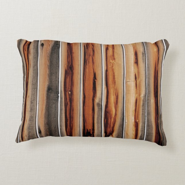 Wood Fence Texture Cool Unique Decorative Pillow (Back)