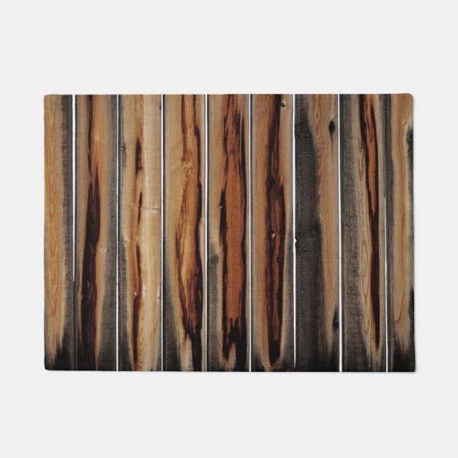 Wood Fence Texture Cool Unique Doormat (Front)